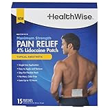 HealthWise™ Maximum Strength Pain Relief 4% Lidocaine Patch, 15 Count, White | Amazon (US)