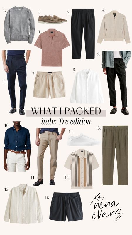 What Tre packed for Italy 🇮🇹


Men’s outfit 
Men’s clothes 
Men’s fashion 
Italy outfit 

#LTKmens #LTKeurope #LTKstyletip