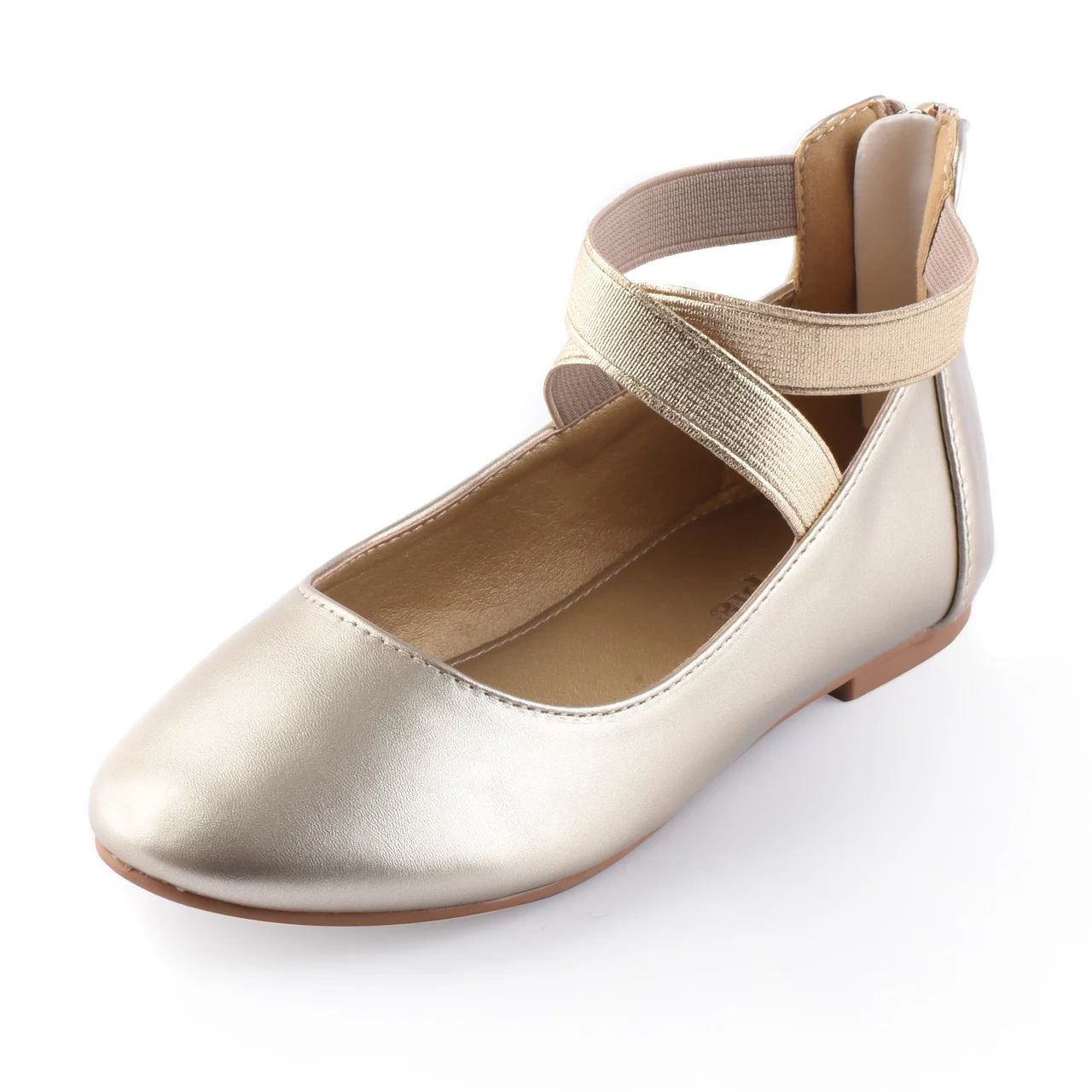 "Nova Utopia Girls Ankle Strap Ballet Flat Shoes NF-NFGF316-Gold-2" | Walmart (US)