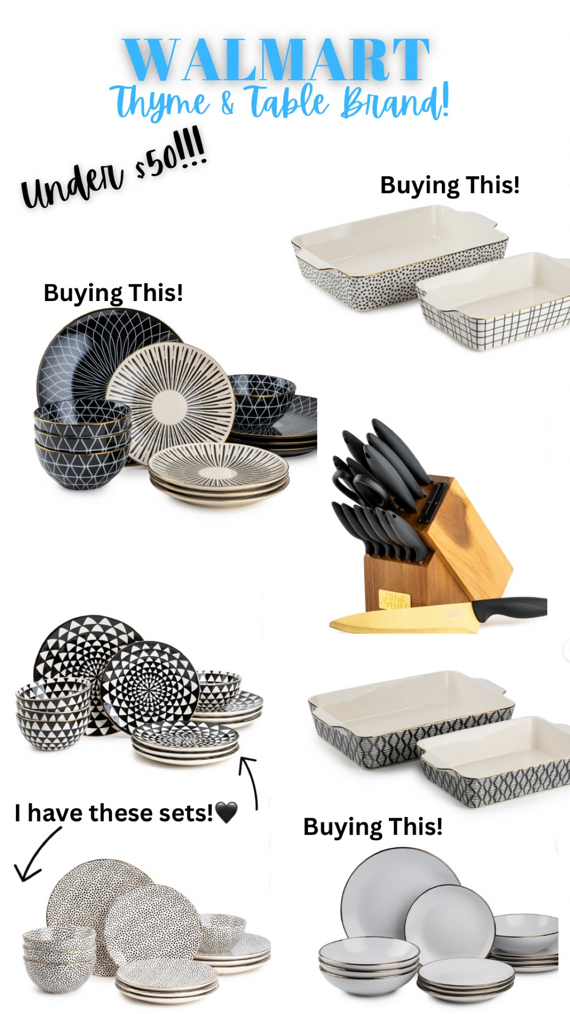 Walmarts Thyme & Table Under $50! 

#LTKhome #LTKunder50 #LTKunder100