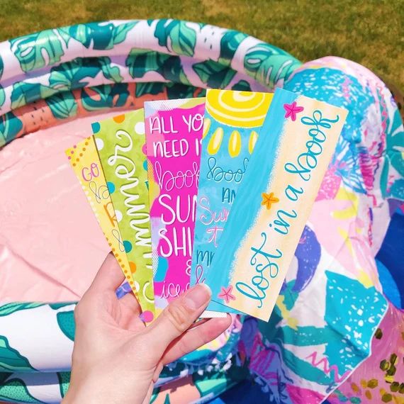 Summer Bookmark Set or Individual - Matte Bookmark - Cute Bookmark - Summer - Beach - Ice Cream | Etsy (US)