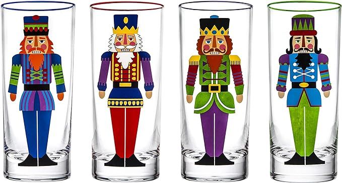 Godinger Shot Glasses Shooters Holiday Nutcracker Theme Christmas Cups - Set of 4 | Amazon (US)