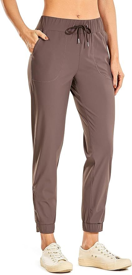 Amazon.com: CRZ YOGA Women's Lightweight Golf Pants with Pockets Casual Joggers Workout Lounge Ru... | Amazon (US)