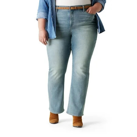 Levi Strauss Signature Women s and Women s Plus Mid Rise Slimming Bootcut Jeans 29.5 31.5” and 33.5” Inseams Sizes 2-28 | Walmart (US)