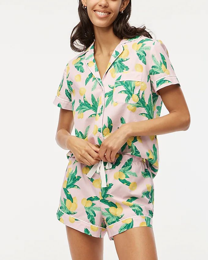 Cotton short pajama set | J.Crew Factory