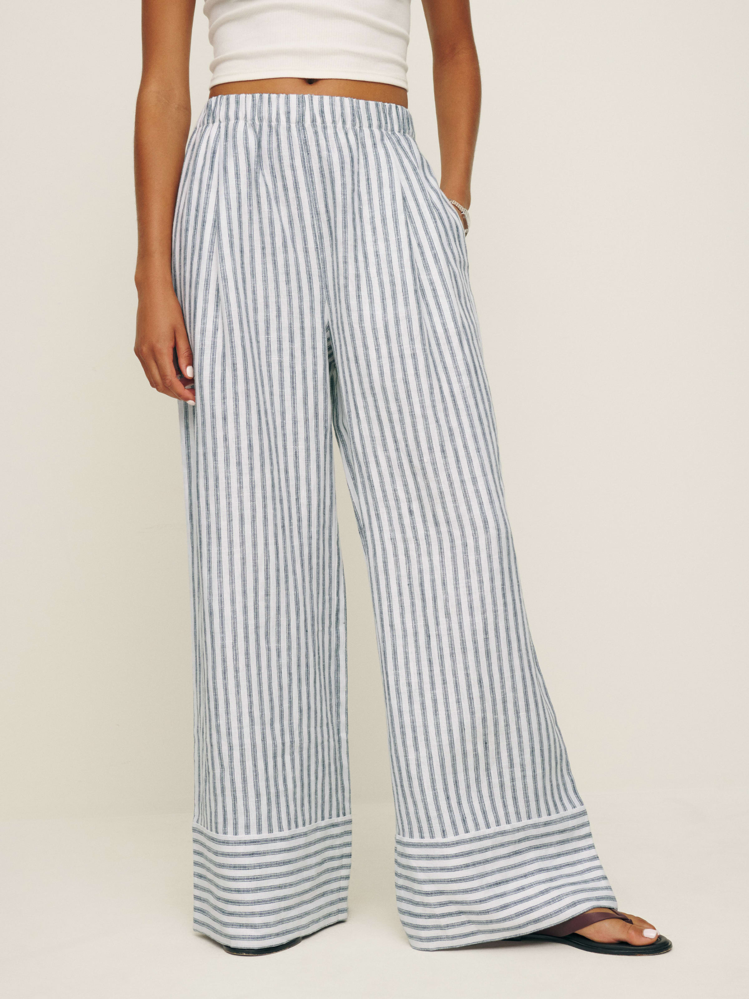 Fernando Wide Leg Linen Pant | Reformation (Global)