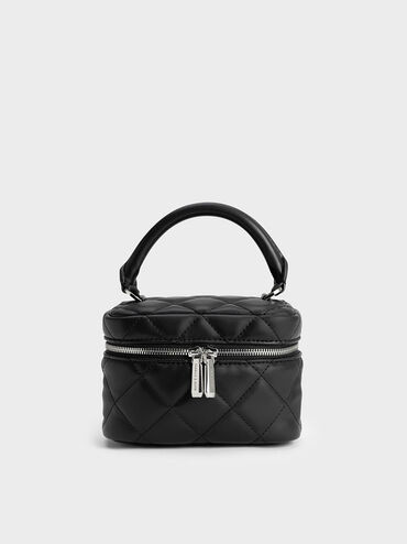 Quilted Vanity Pouch
 - Black | Charles & Keith US