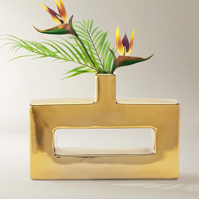 Z Gallerie Miami Vase, Modern Ceramic Flower Vase for Elegant Home Decor, Designed for Decorative... | Amazon (US)
