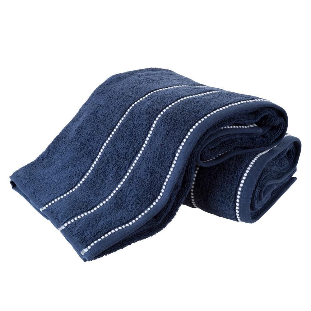 Lavish Home 2-Piece Solid Navy Cotton Bath Towel Set-67-0036-N - The Home Depot | The Home Depot