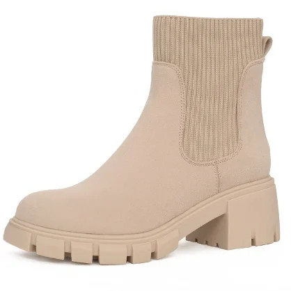 Boots for Women, Chelsea Boots Women, Women's Knit Chelsea Ankle Boots, Women's Chelsea Platform ... | Walmart (US)