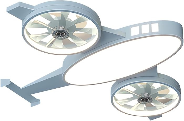 Cartoon Airplane Ceiling Light Blue Kids Chandelier Creative Metal Body with Acrylic Shade ABS Bl... | Amazon (US)