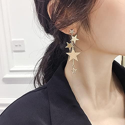 Star Long Tassel Dangle Earrings for Women Shooting Star Earrings Meteor Lucky Star Pearl Drop Ea... | Amazon (US)
