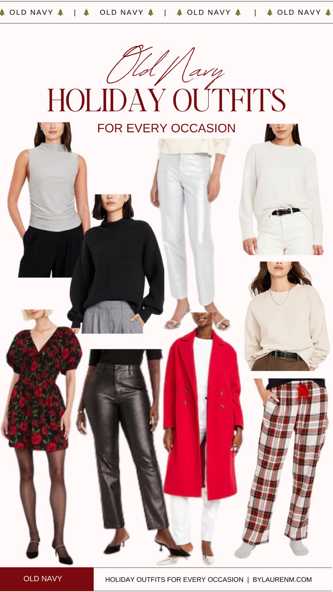 Old navy holiday outfits for every occasion. Holiday outfit ideas. Christmas party outfits, NYE outfit. All on sale up to 50% off. 

#LTKFindsUnder50 #LTKSaleAlert #LTKHoliday