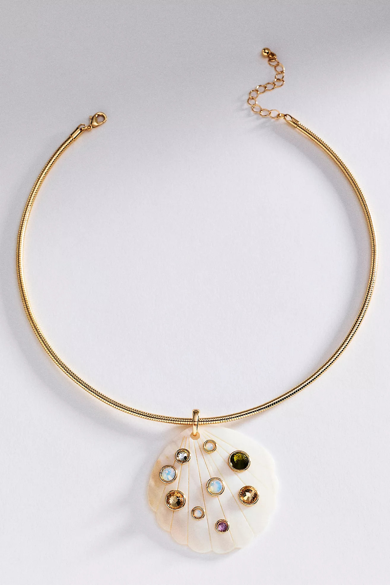 Embellished Shell Pendant Collar Necklace | Anthropologie (US)