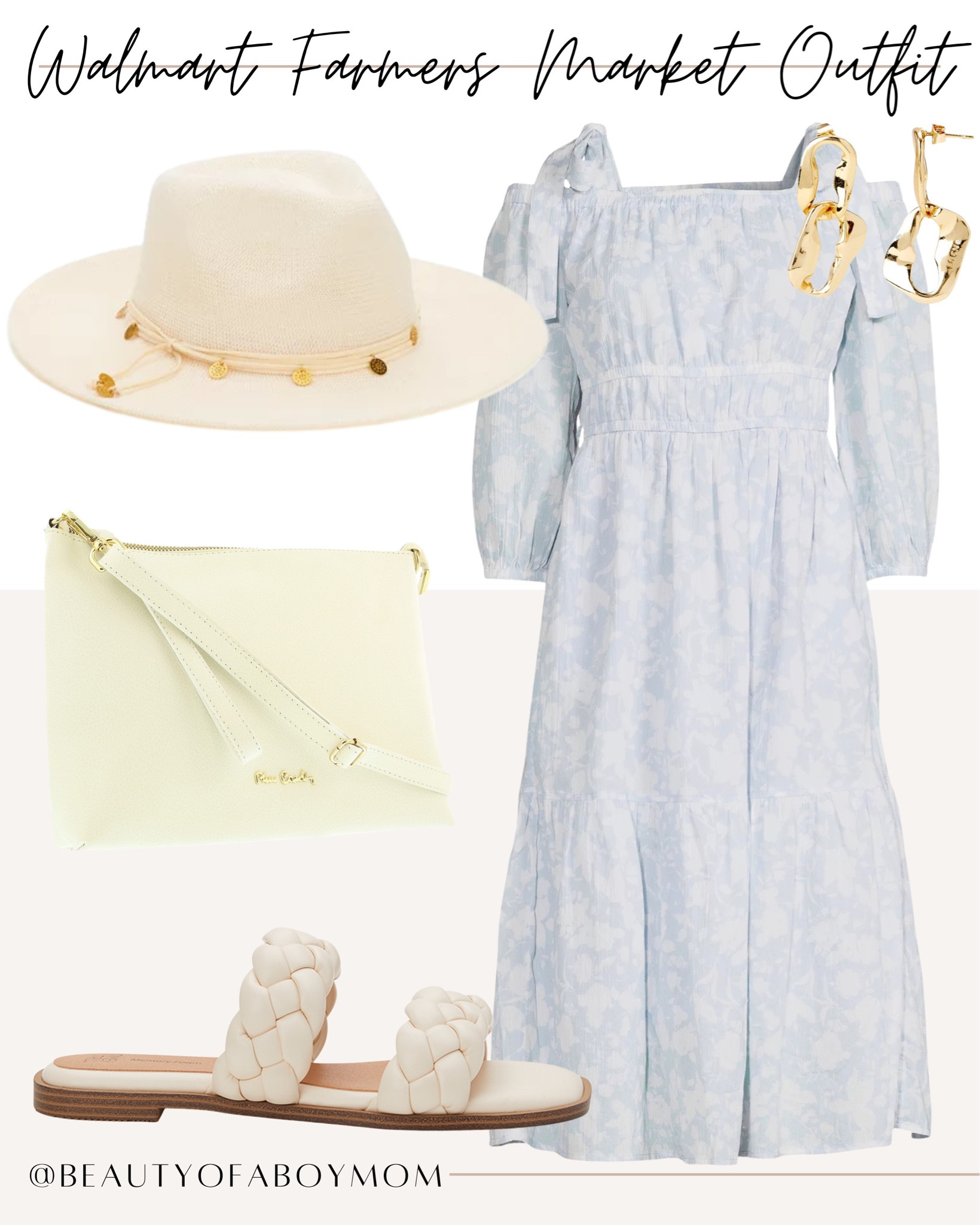 Walmart Spring Outfit Ideas - Dress - Affordable Fashion - Purse - Jewelry - Earring - Gold - Sandal - Shoe - White - Hat 

#walmartpartner @WalmartFashion #WalmartFashion 

#LTKSeasonal #LTKFind #LTKstyletip