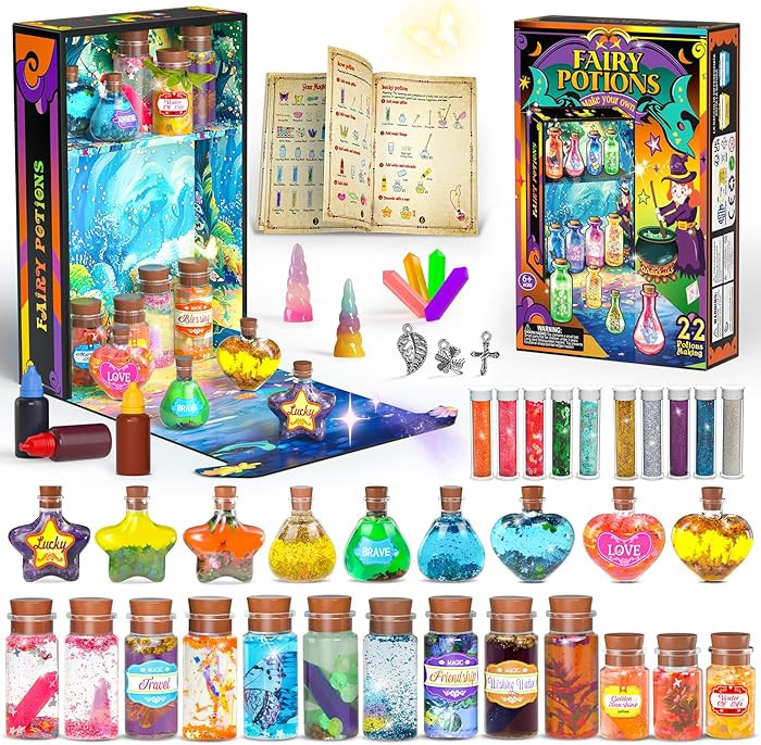 Magic Potion Kit for Girls - Fairy Potions Kit 22 Potions Magic Mix Kit for Kids 6 7 8 9 10 12+ Y... | Amazon (US)