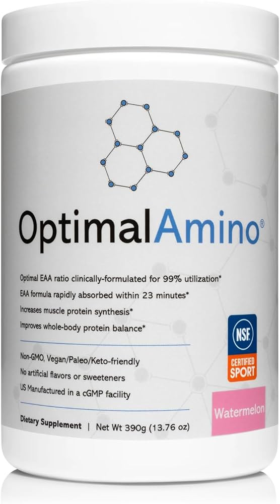 OptimalAmino Amino Acid Powder | 99% Utilized Essential Amino Acid (EAA) Supplement | Pre/Post Wo... | Amazon (US)