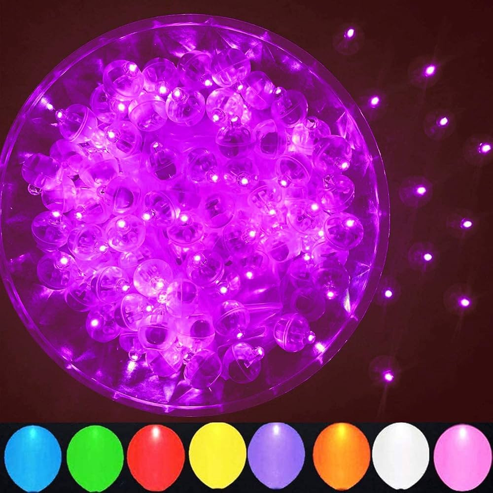 JJGoo 100Pcs LED Balloon Lights, Flash Waterproof Round Balls Light up for Balloon Paper Lantern ... | Amazon (US)
