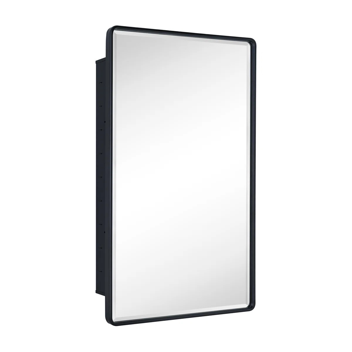 Farmhouse Recessed Metal Bathroom Medicine Cabinets with Mirror with Adjustable Tempered Glass Sh... | Wayfair North America