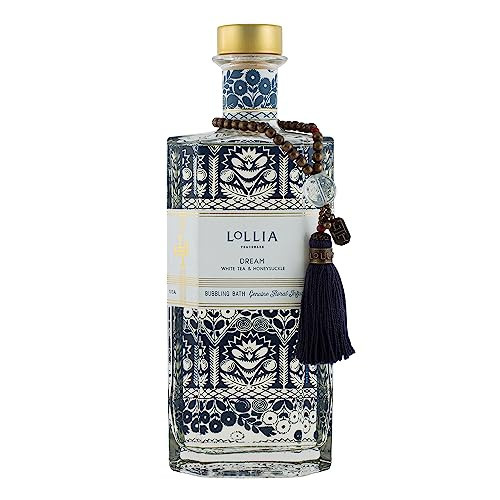 Lollia Dream Bubble Bath, Skin Hydrating & Deep Moisturizing, Avocado Oil & Green Tea, Relaxing Scented Bubbling Bath Soap, White Tea & Honeysuckle Scent | Amazon (US)
