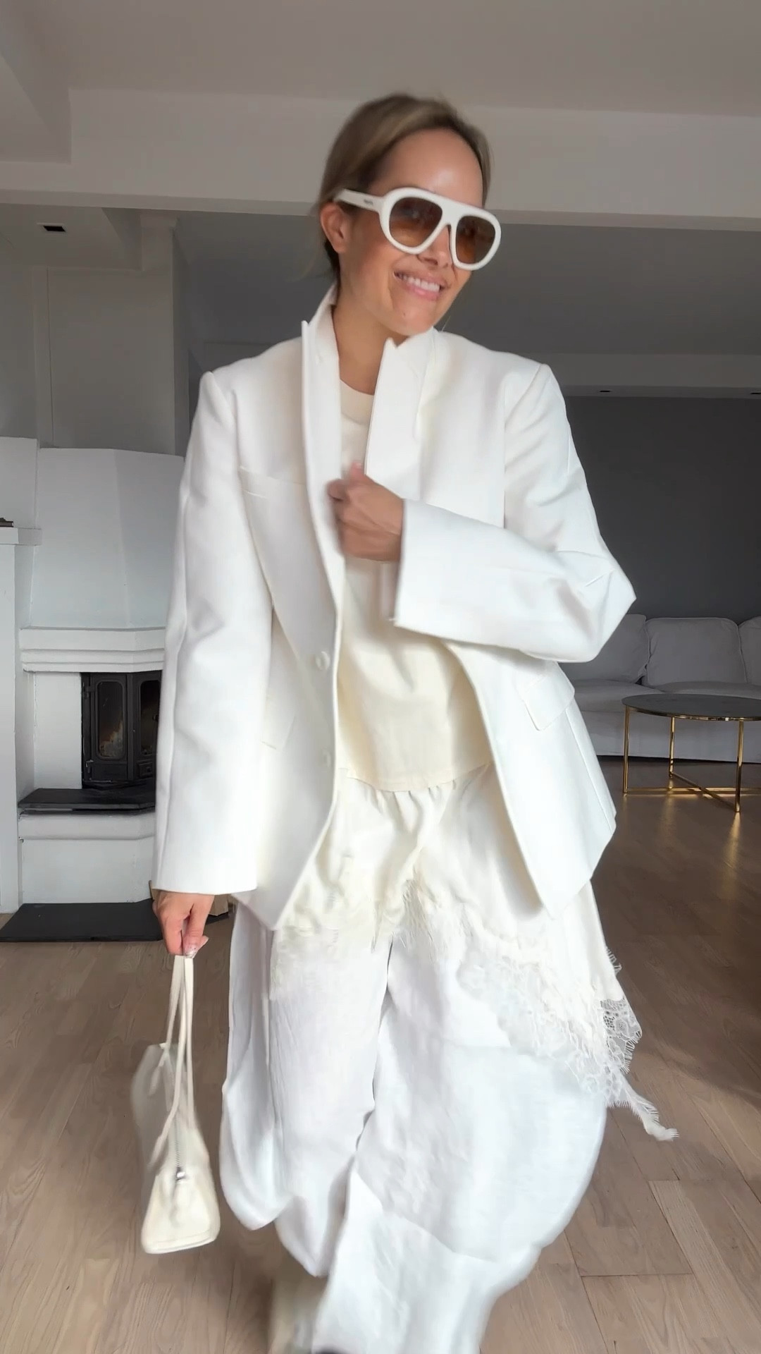 spring outfits 2026 / I am 166/ 5’7 knitted skirt is a size 36 / white blazer is older by the Frankie shop / long white flowy pants are biggest size and have a drawstring to tighten 🫶/ Bermuda shorts are a medium 

#LTKstyletip