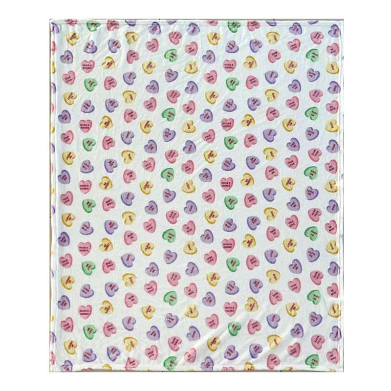 Candy Hearts Plush Throw Blanket, 50x60 | At Home