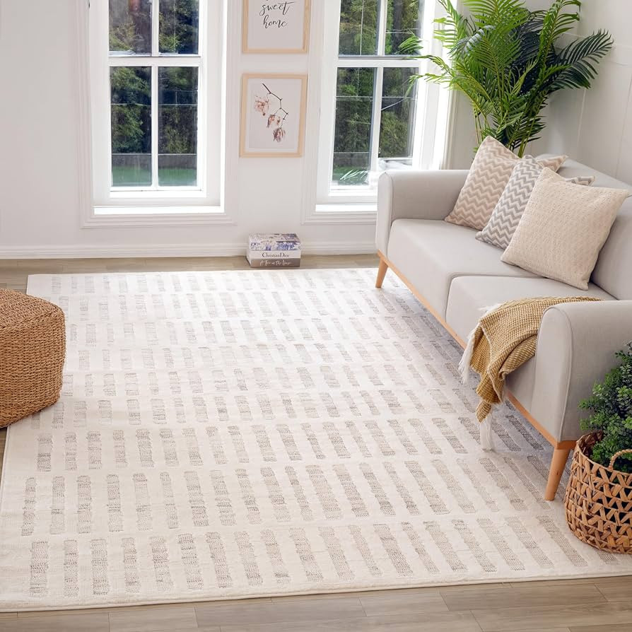 Rug Branch Astra 8'x11' (Exact Size: 7'10" x 10'10") Modern Indoor Area Rug, Beige Cream - Living... | Amazon (CA)