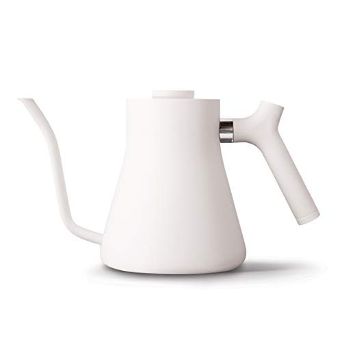 Fellow Stagg Stovetop Pour-Over Coffee and Tea Kettle - Gooseneck Teapot with Precision Pour Spout, Built-In Thermometer, Matte White, 1 Liter | Amazon (US)