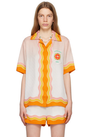 Beige Monogram Shirt | SSENSE