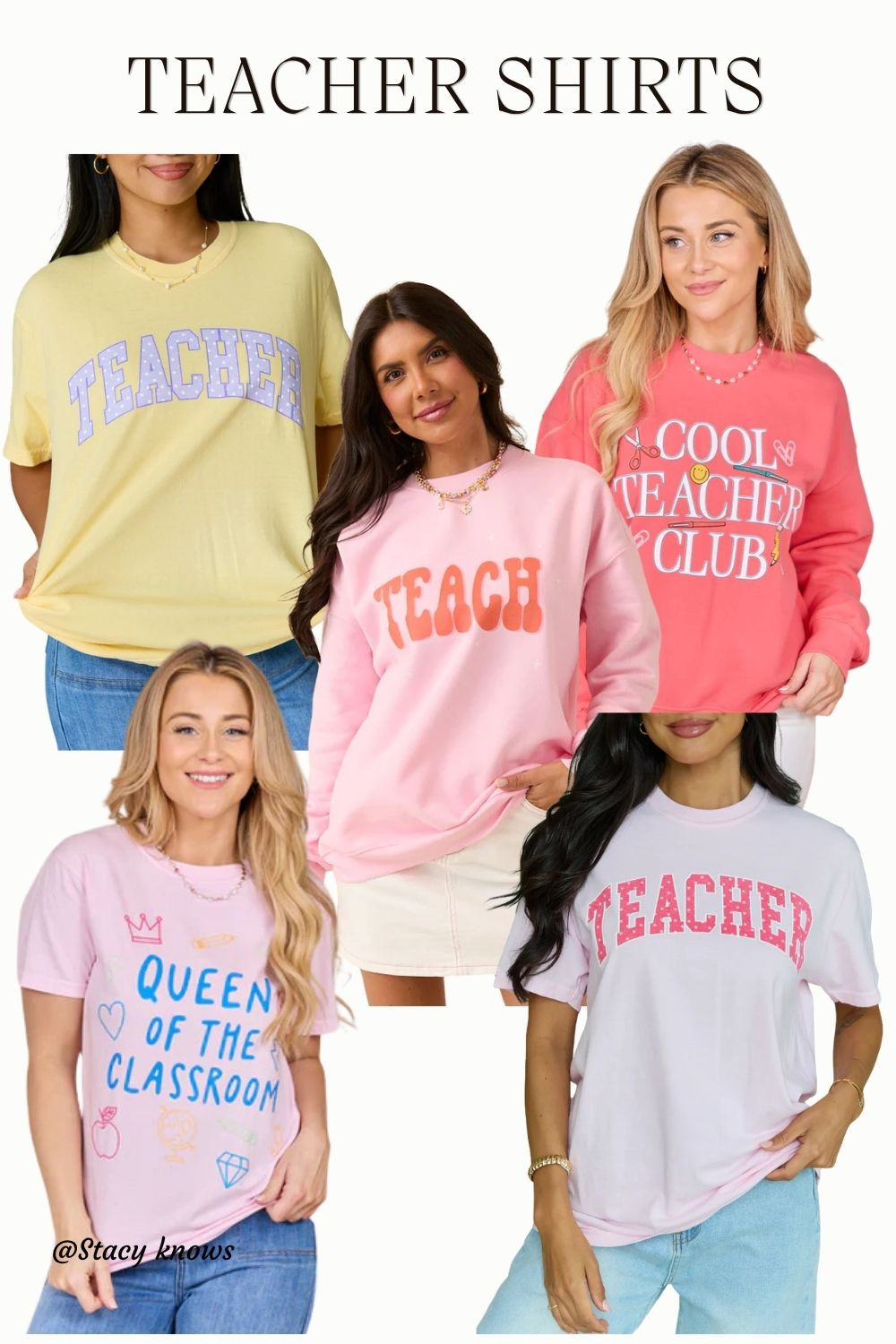 Back-to-school season is officially here, and it's time to upgrade your daily classroom uniform! These teacher tee finds are the perfect mix of cozy, practical, and incredibly cute. They style effortlessly with your favorite wide-leg trousers, midi skirts, or classic denim.
#LTKunder50 #LTKteacher #teacherstyle #classroomootd #teacheroutfit #backtoschool #teacherchic #teacherfinds #graphictees #LTKbacktoschool 

 #LTKootd #LTKSeasonal #LTKPlusSize