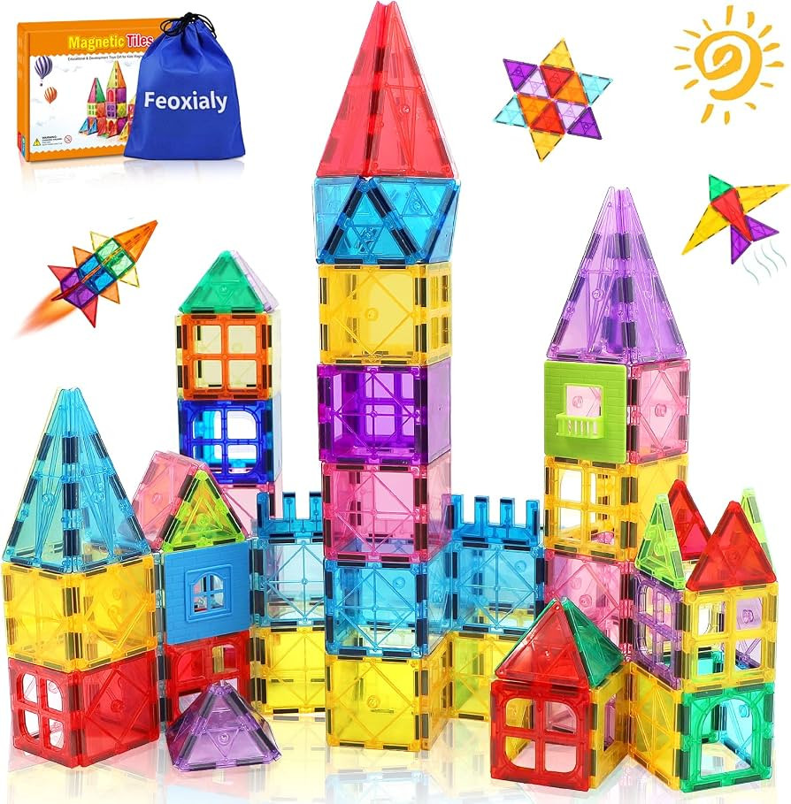 Magnetic Tiles for Kids Ages 3-5 4-8 STEM Educational Gifts Toys for 3 4 5 6 7+ Year Old Boys Gir... | Amazon (US)