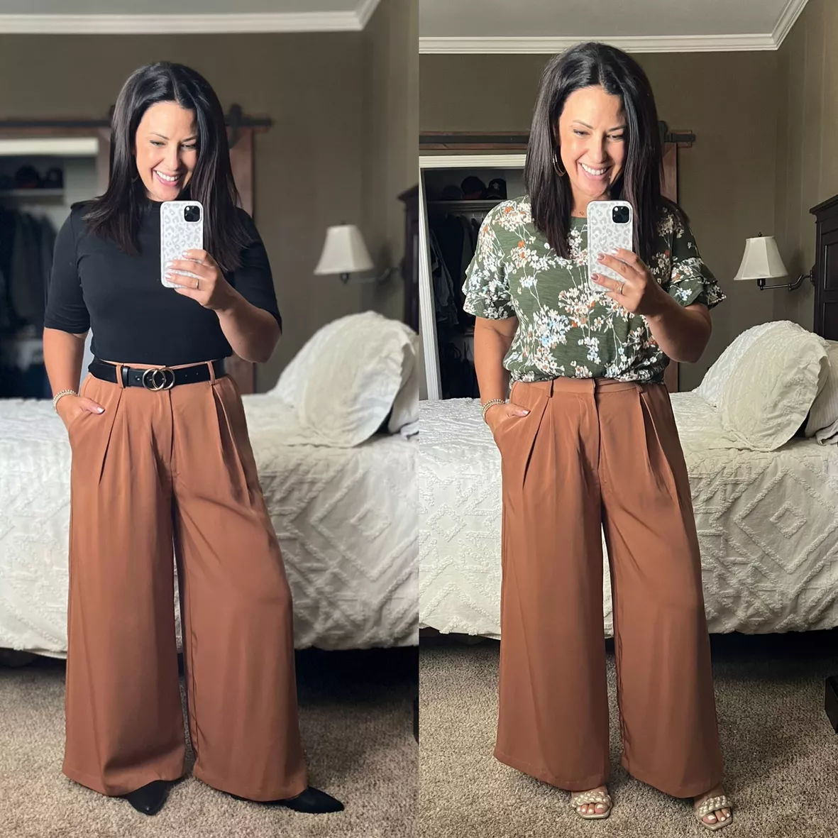 Two Ways To Wear Wide Leg Pants  Wide leg trousers outfit, Wide
