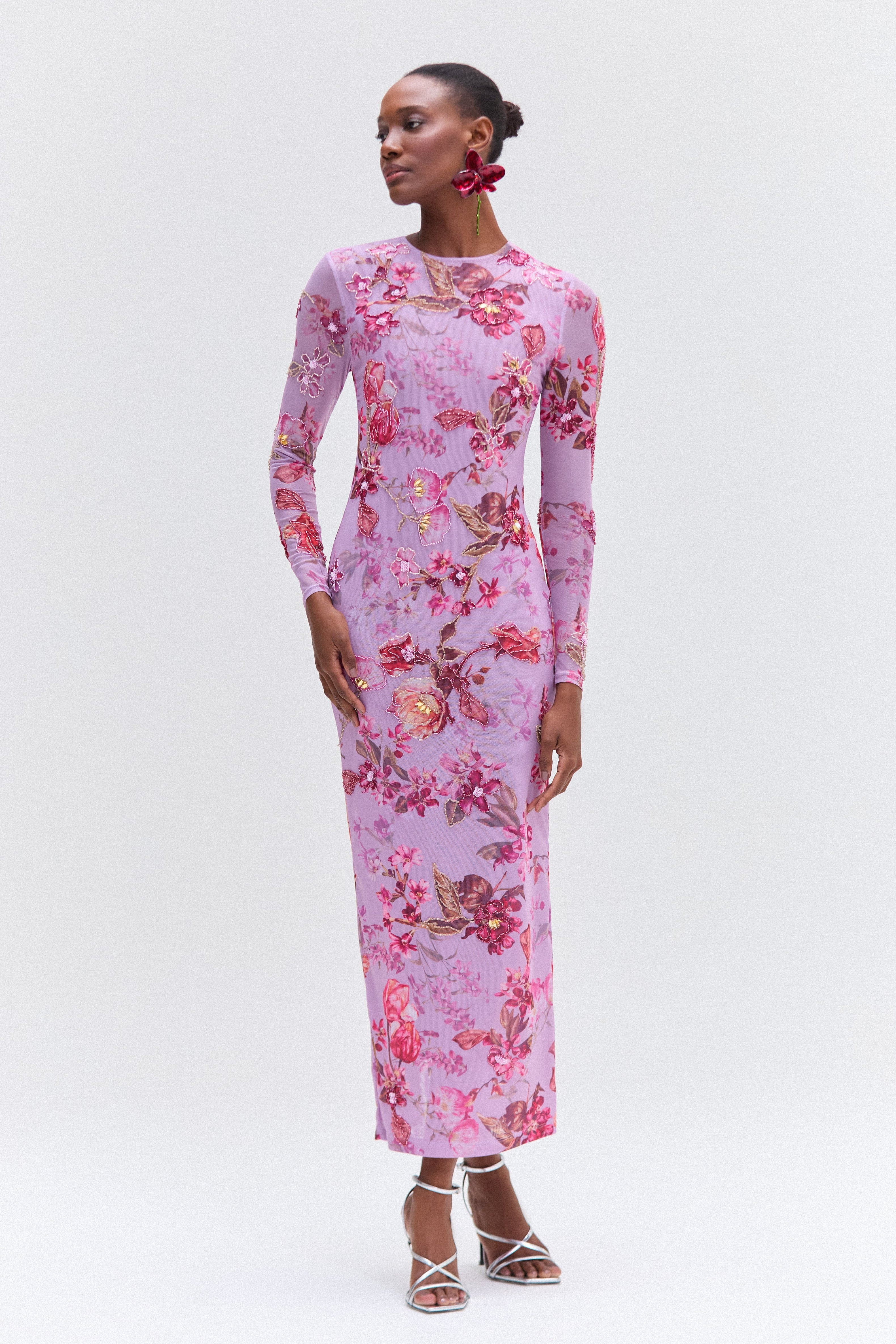 FLORAL HAZE MAXI DRESS | PatBO