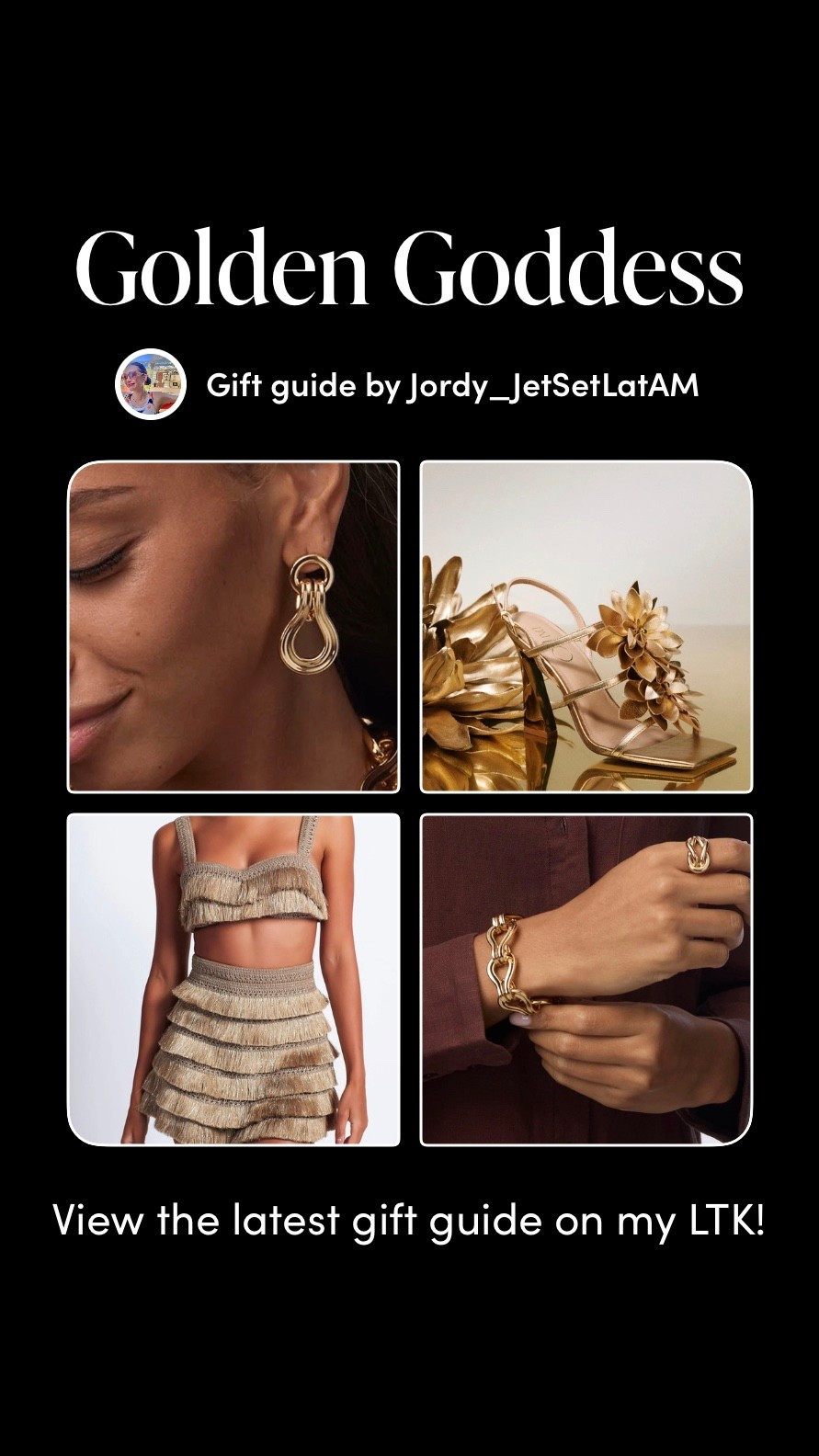 A curated Golden Goddess gift guide filled with radiant metallics, sculptural jewelry, and luminous statement pieces. Discover gold-toned accessories, elegant heels, and elevated sets designed to bring warmth, glamour, and effortless sophistication to every celebration. Perfect for the woman who loves timeless shine, bold silhouettes, and elevated holiday dressing. These golden favorites make unforgettable gifts for style lovers, resort-chic travelers, and anyone who adores a luxe glow.

#LTKGiftGuide #LTKHoliday #LTKCyberWeek