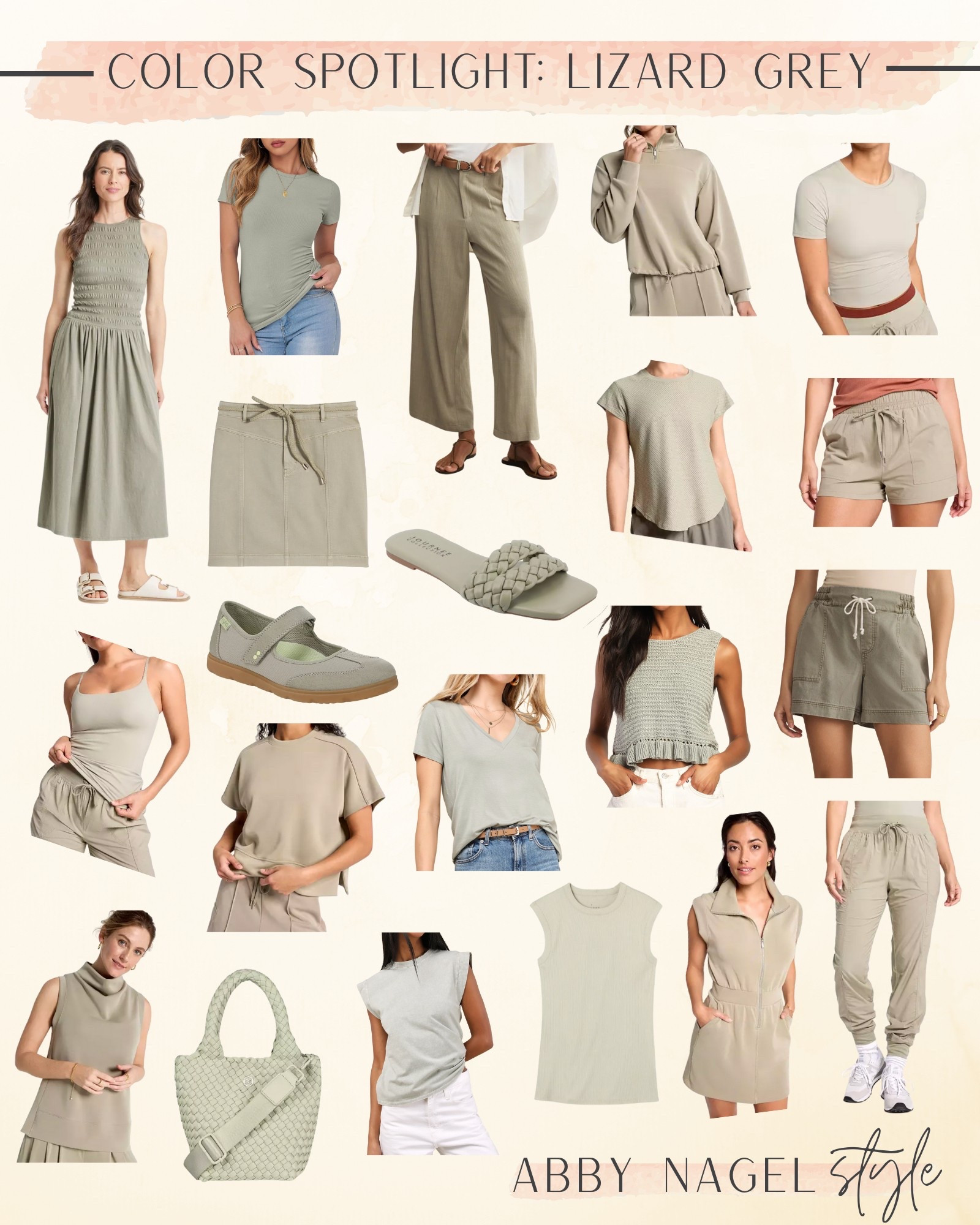 Lizard Grey is not a single shade, but more of a tonal family that sits within the warm, muted greys of the Autumn spectrum. Its defining characteristic is that it always has a green or olive undertone, which keeps it grounded and warm. Here's the general range you might find:

1. Soft Stone Grey
* Lightest end of the Lizard Grey range
* Almost a putty or mossy beige-grey
2. Olive-Toned Charcoal
* A darker take that still leans green
* Has a deep, rich feel without going too cool or blue
3. Weathered Khaki-Grey
* Mid-tone grey with a very clear olive warmth
4. Muted Green-Grey
* When Lizard Grey leans more obviously into green, but still registers as neutral


#LTKFindsUnder50 #LTKStyleTip #LTKFindsUnder100