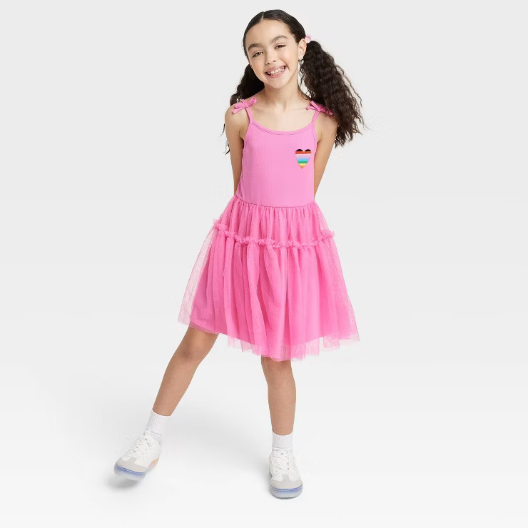 Pride Kids' Sleeveless A-Line Dress - Pink | Target