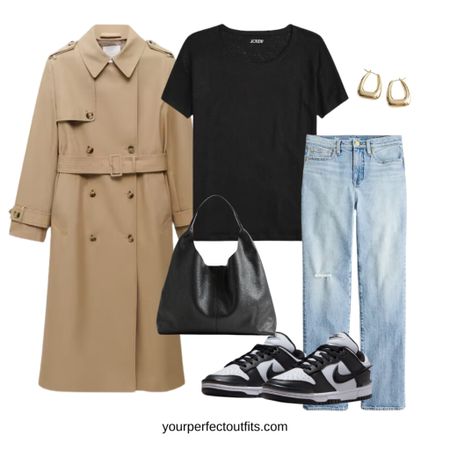 Casual outfits with a beige trench coat for spring days 
Nike outfits inspo 

#LTKSeasonal #LTKworkwear #LTKSpringSale