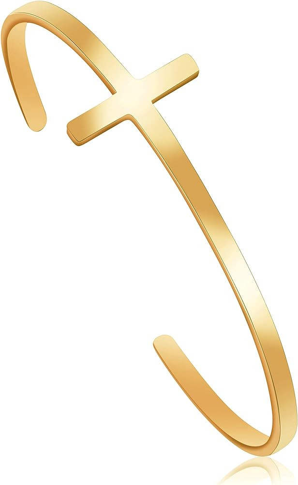 𝐂𝐫𝐨𝐬𝐬 𝐁𝐫𝐚𝐜𝐞𝐥𝐞𝐭 Religious Cuff Bangle 𝐁𝐢𝐛𝐥𝐞 ... | Amazon (US)