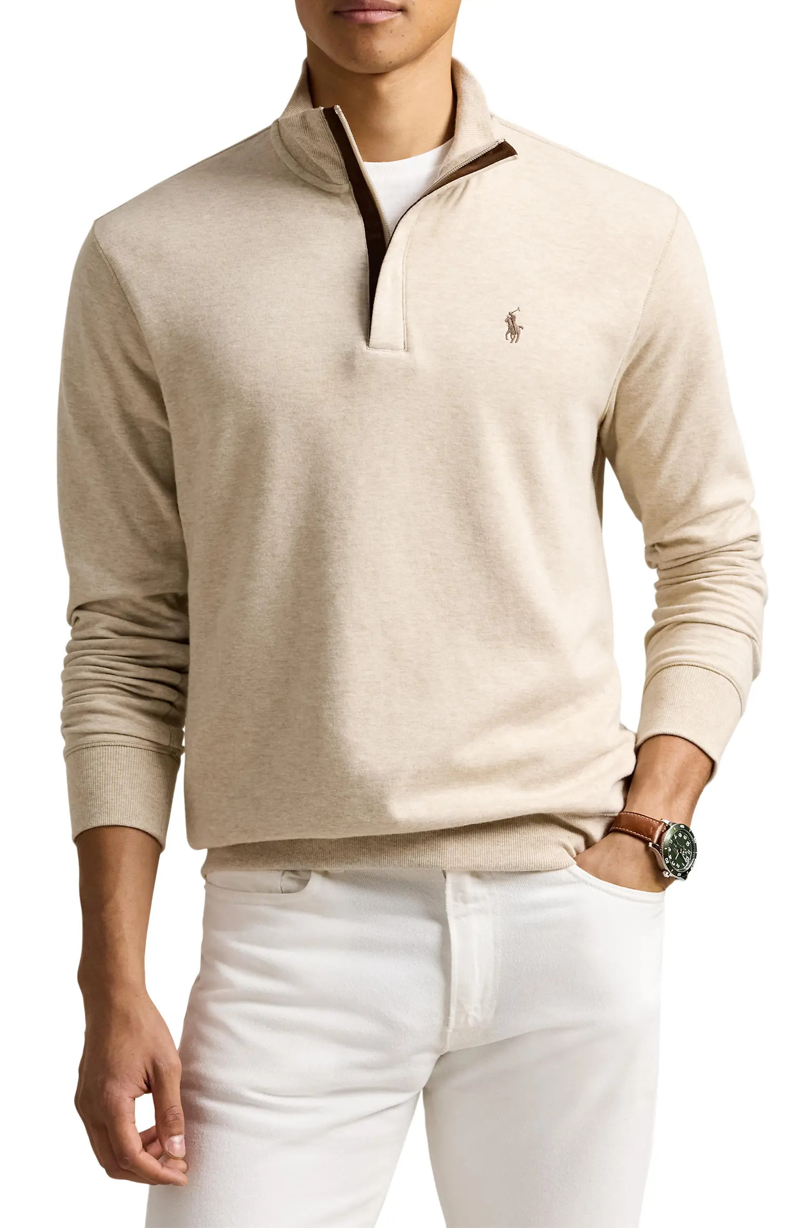Polo Ralph Lauren Cotton Blend Quarter Zip Pullover | Nordstrom | Nordstrom