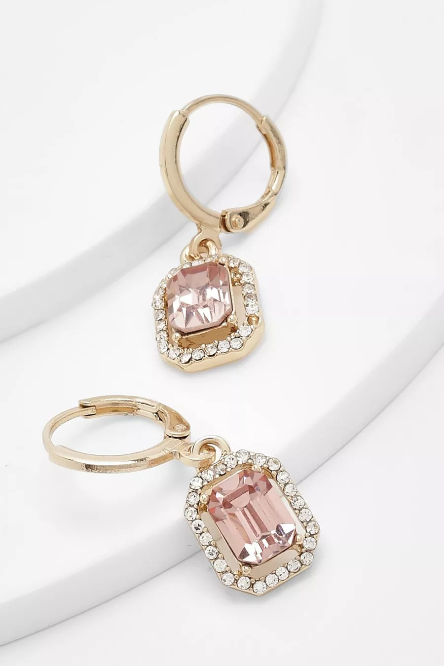 Pink Halo Drop Hoop Earrings | boohoo (US & Canada)