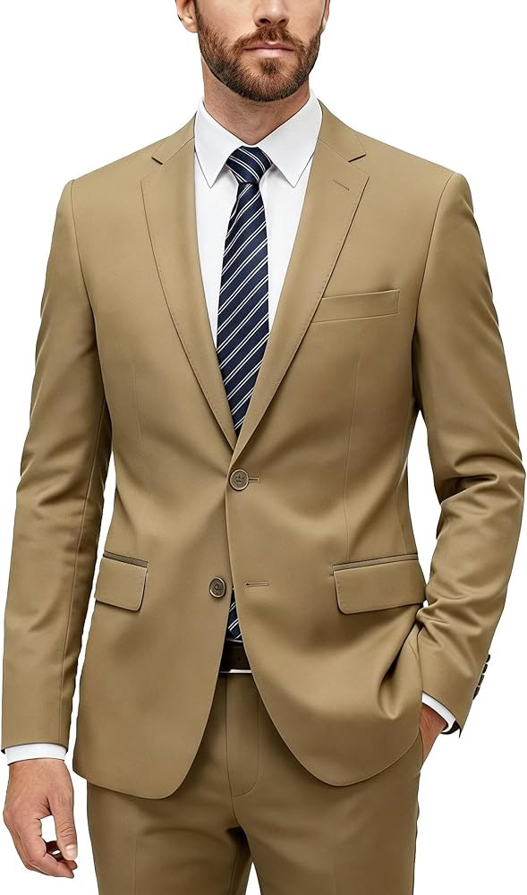 Men's Suits, Mens Suits Classic Fit 2 Piece, Men Suit, 2 Button Blazer Jacket and Pant, Suitable ... | Amazon (US)