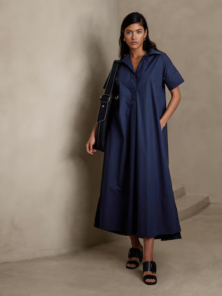 Rhyah Poplin Maxi Dress | Banana Republic (US)