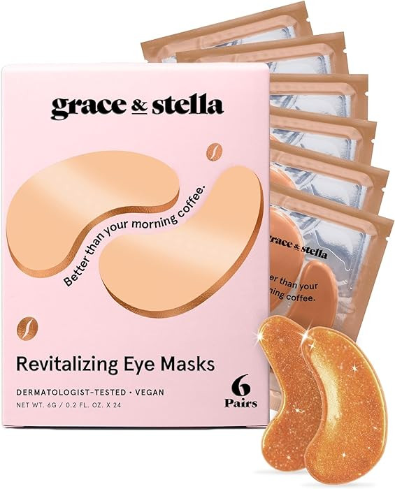 grace & stella Caffeine Under Eye Patches - Awakening Eye Patches for Puffy Eyes and Dark Circles... | Amazon (US)