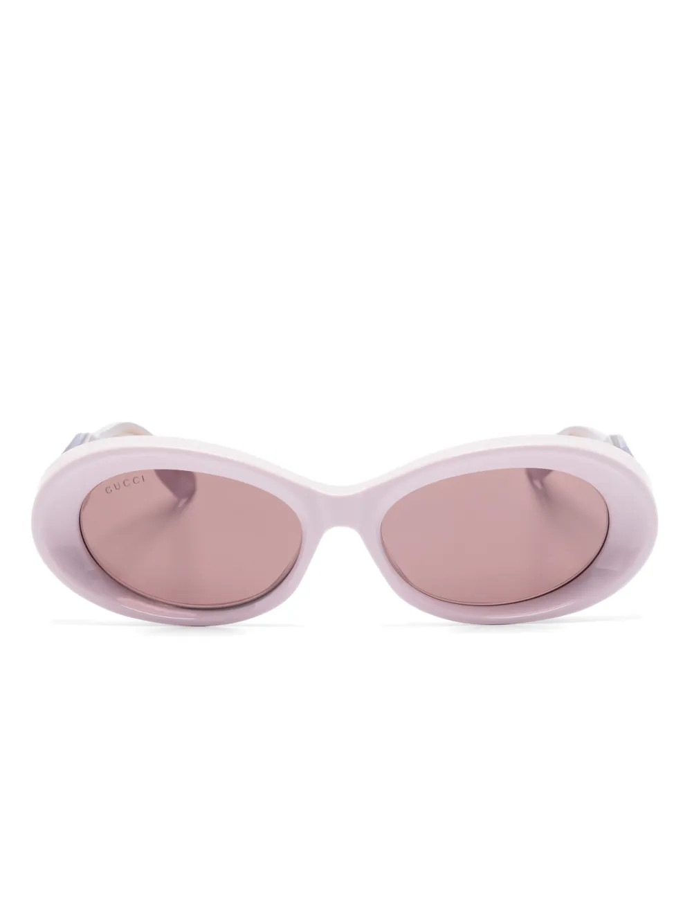 Gucci Eyewear oval-frame Sunglasses | Pink | FARFETCH UK | Farfetch Global