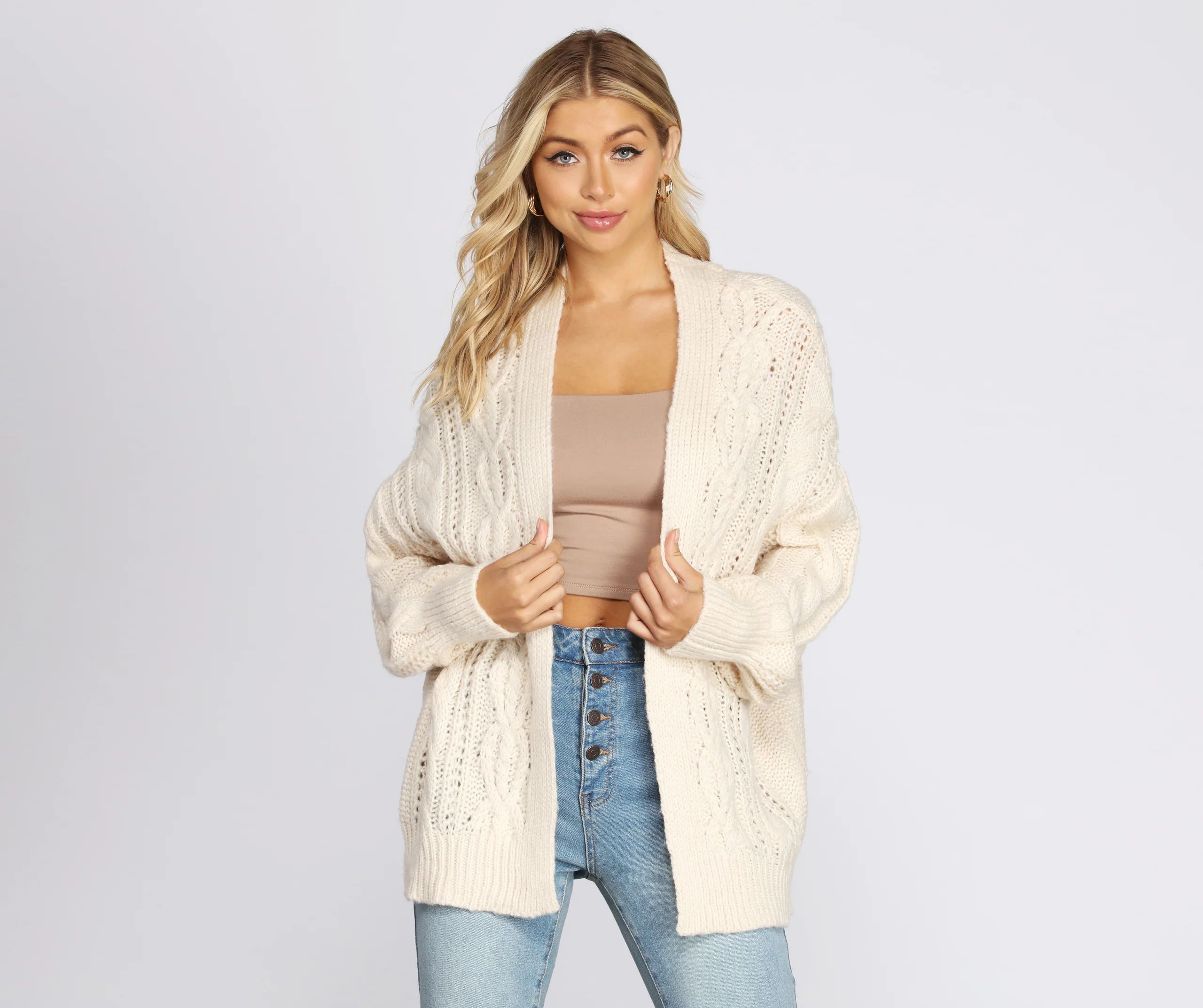 Layered Cutie Cable Knit Cardigan | Windsor Stores