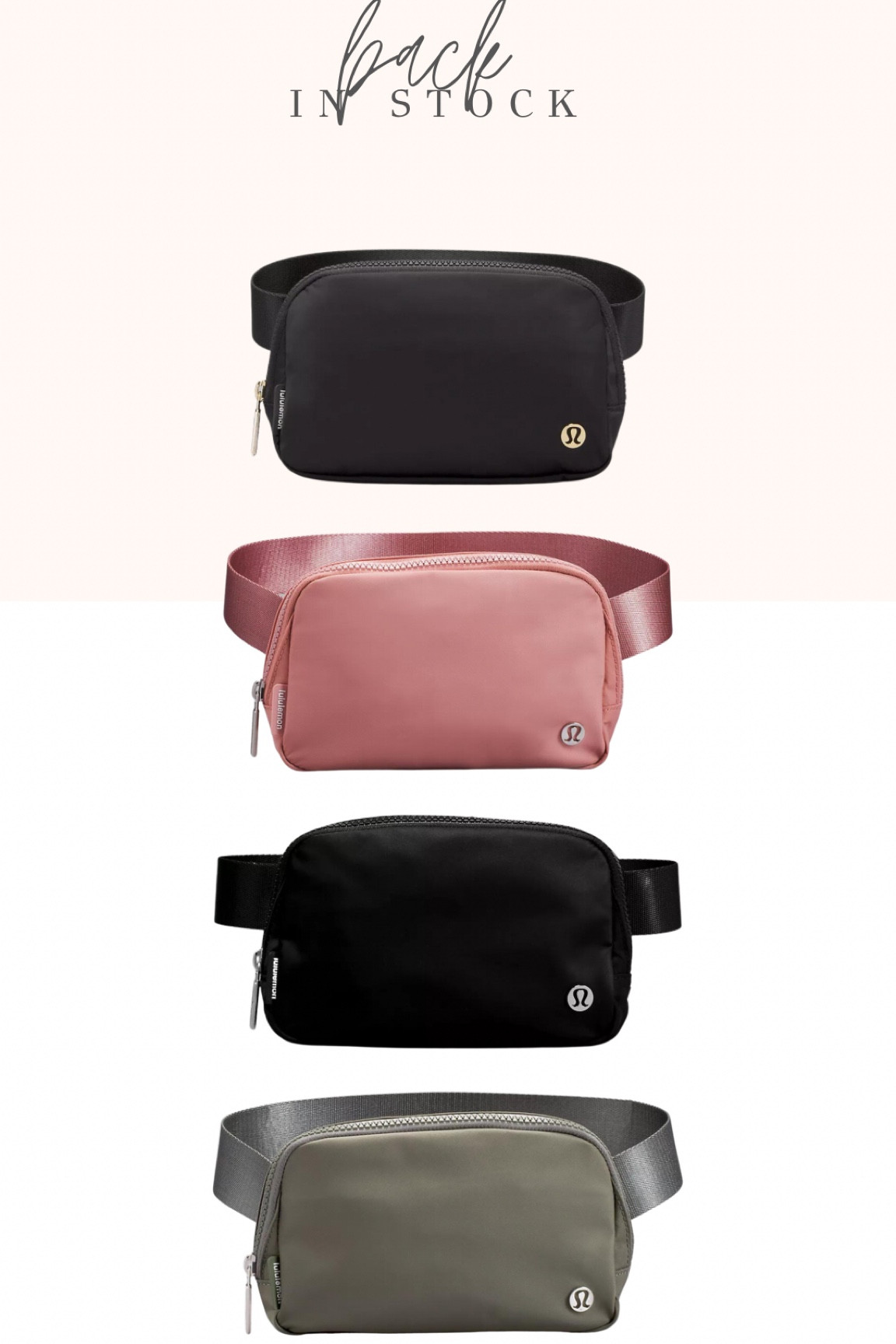 Lululemon belt bags are back in stock in 5 different colors! 

#LTKunder50 #LTKstyletip