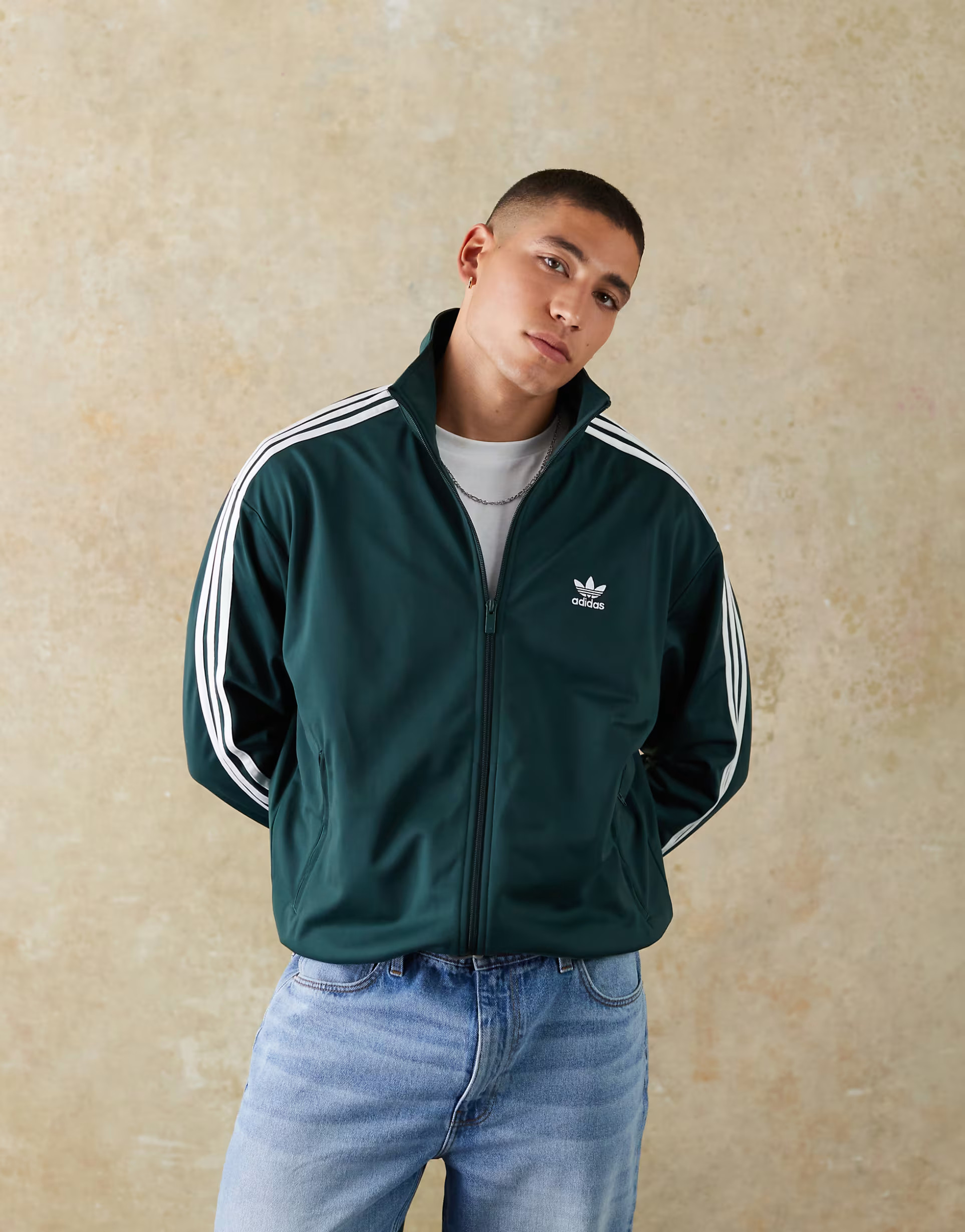 adidas Originals Firebird track top in green | ASOS | ASOS (Global)