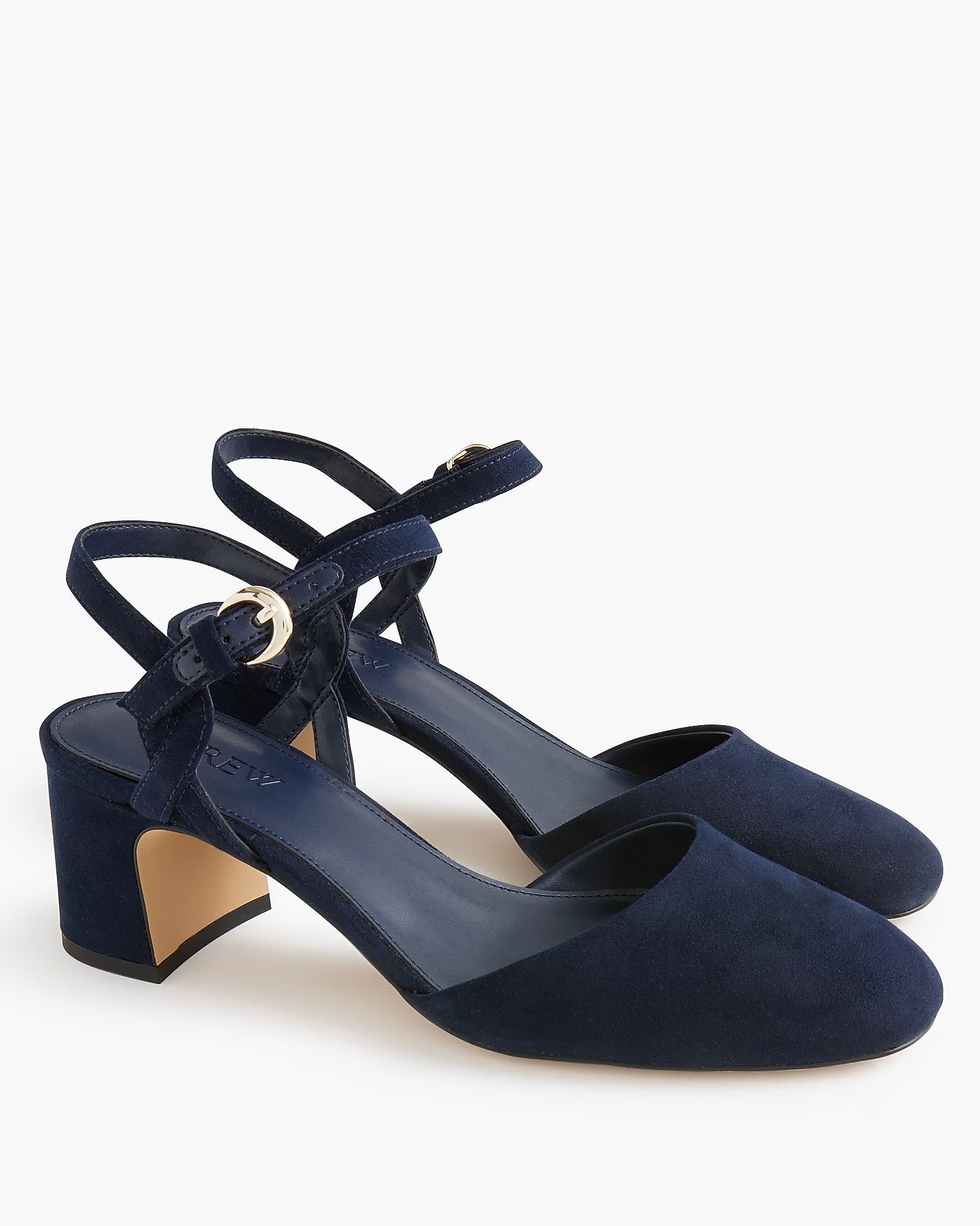 Microsuede ankle-strap heels | J.Crew Factory