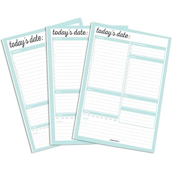 Daily Planner to-Do List Notepad (3-Pack (Teal)) | Amazon (US)