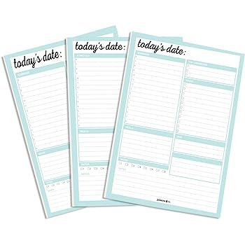 Daily Planner to-Do List Notepad (3-Pack (Teal)) | Amazon (US)